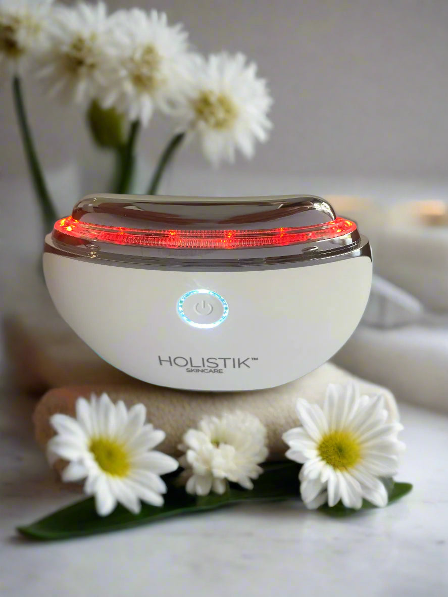 LED Light Therapy Gua Sha Facial Massage Tool - Holistik Skincare 
