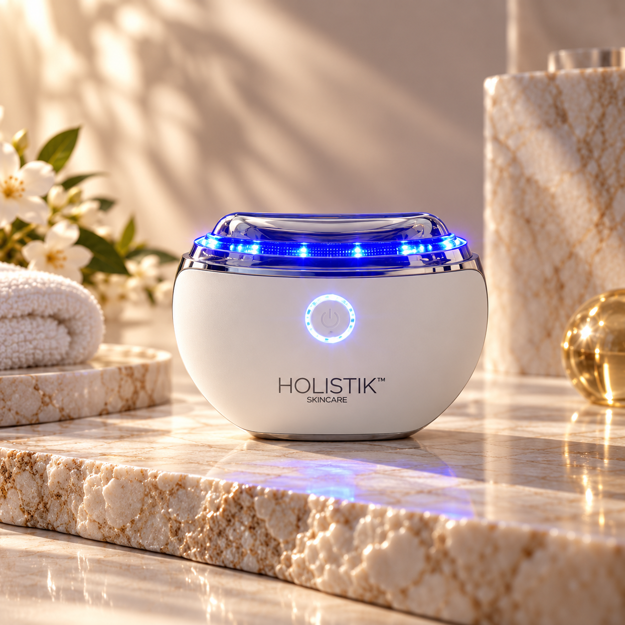 Holistik Skincare LED Light Therapy & Gua Sha Facial Device Advanced Skin Rejuvenation At Home