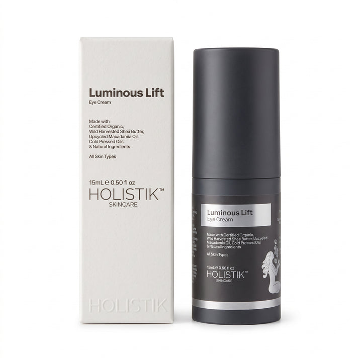 Holistik SkincareLuminous Lift Eye Cream 15mL Peptide formula - Targets puffiness, dryness and fine lines around the eye area