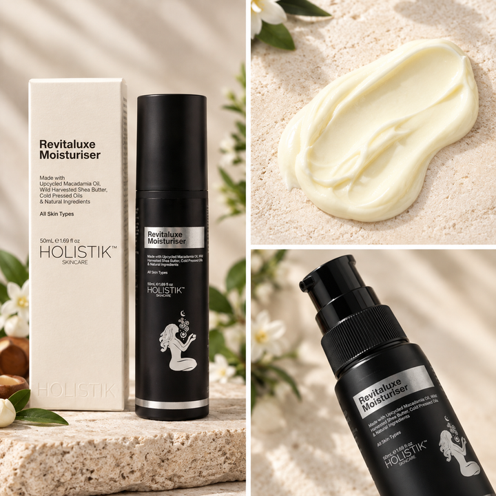 Holistik Skincare Revitaluxe Antioxidant Face Moisturiser 50 mL Rich Antioxidant, Triple Vitamin Action Day Cream Without Heaviness - Doubles as a Make-Up Primer 