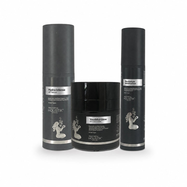 Holistik Skincare Timeless Glow Natural Skincare Set
Supports Hydration, Visible Glow and Smoother-looking Skin While Helping Address Dryness, Dullness and the Appearance of Fine Lines.