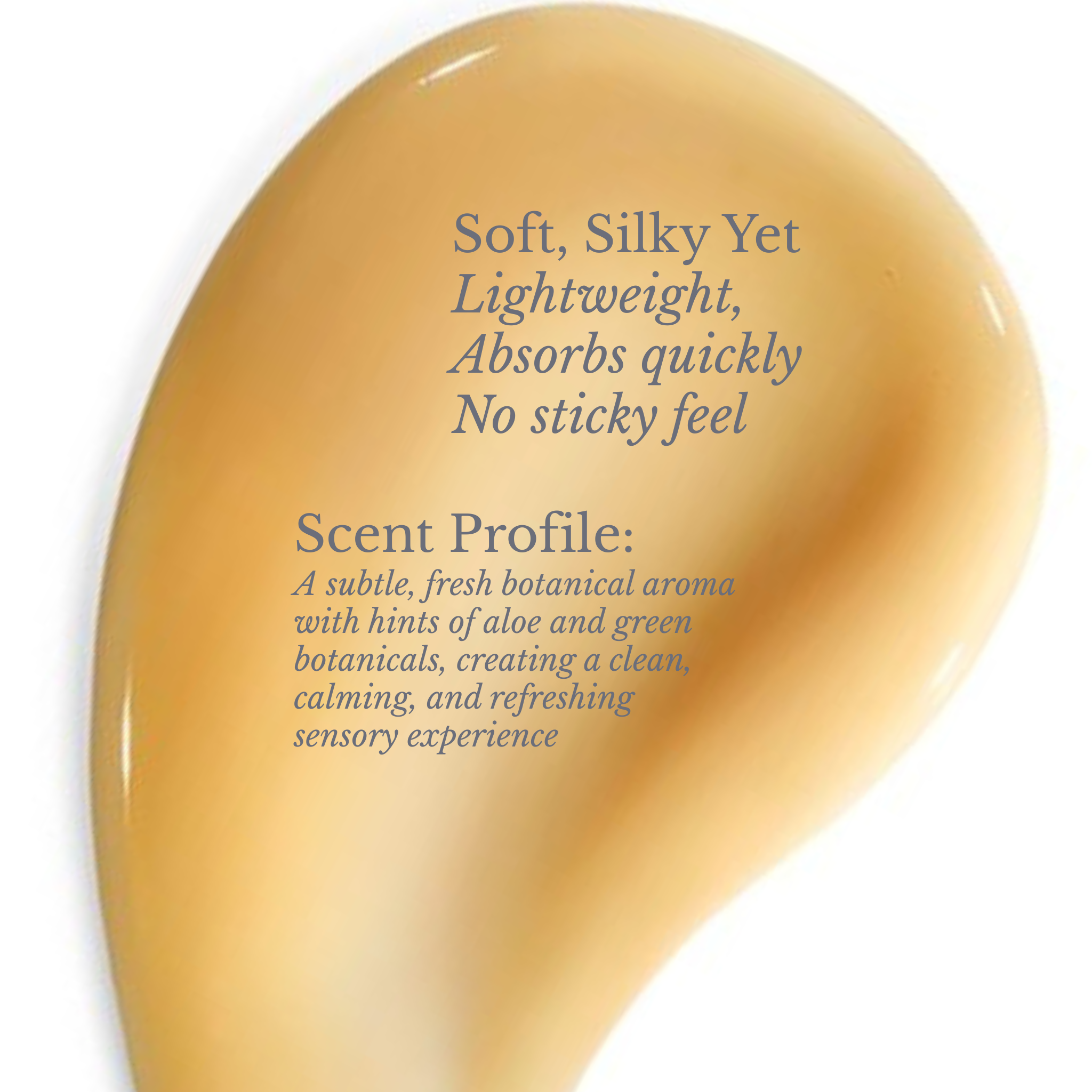 Hydra Intense 4D Serum lightweight gel texture close-up — fast-absorbing, fragrance-free hydrating serum