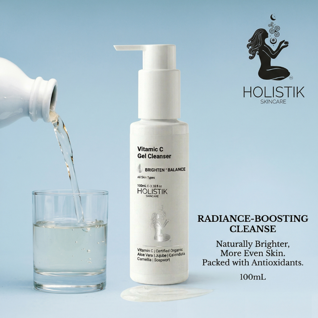 Vitamin C Gel Face Cleanser – Brightening 100mL
