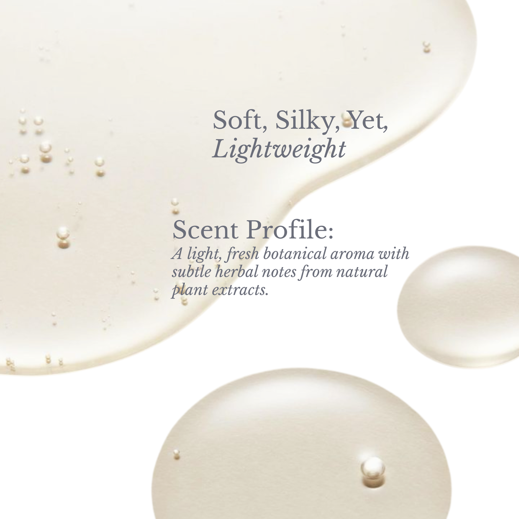 Holistik Skincare Renew Resurfacing Serum Texture and description and scent profile on white background