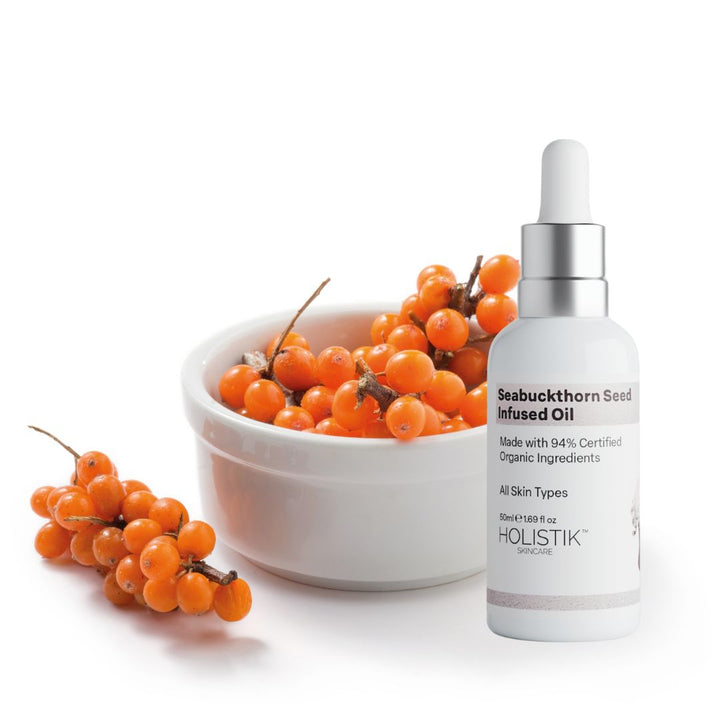 Seabuckthorn Oil for Deep Hydration & Barrier Repair. Promotes Skin Regeneration & Healing, accelerates skin repair, ani-aging booster, brightens dull skin, soothes inflammation - Holistik Skincare