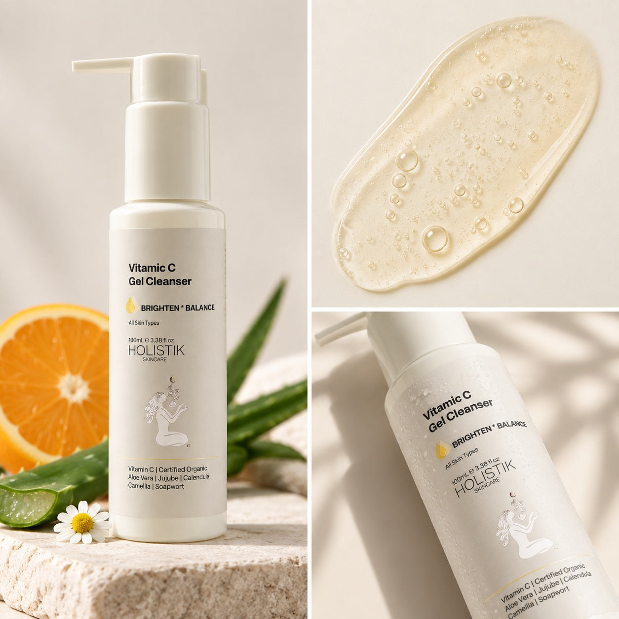 Vitamin C Brightening Gel Cleanser Holistik Skincare
