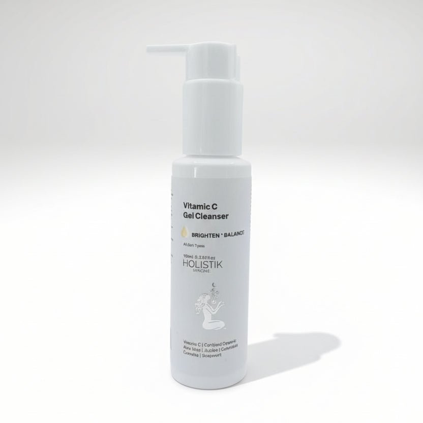 Holistik Vitamin C Gel Face Cleanser natural brightening cleanser for dull hydrated skin Australia