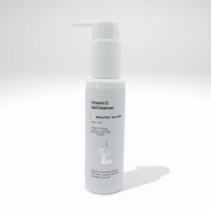 Holistik Vitamin C Gel Face Cleanser natural brightening cleanser for dull hydrated skin Australia
