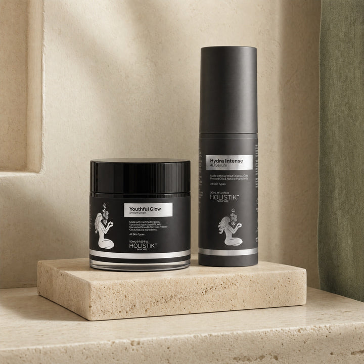 Hydration & Glow Skincare Set | 4D Face Hydrating Serum + Mushroom Cream