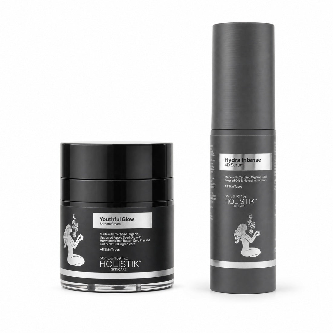 Hydration & Glow Skincare Set | 4D Face Hydrating Serum + Mushroom Cream