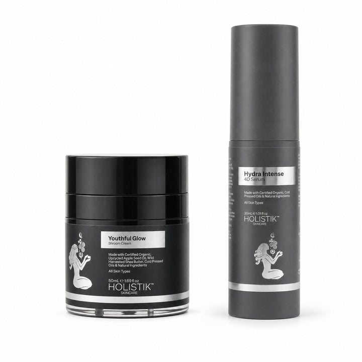 Hydration & Glow Skincare Set | 4D Face Hydrating Serum + Mushroom Cream